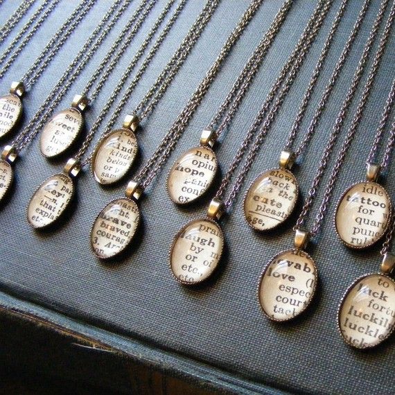Vintage Dictionary Word Necklaces, Find the Perfect Gift for Everyone @WeShopGab